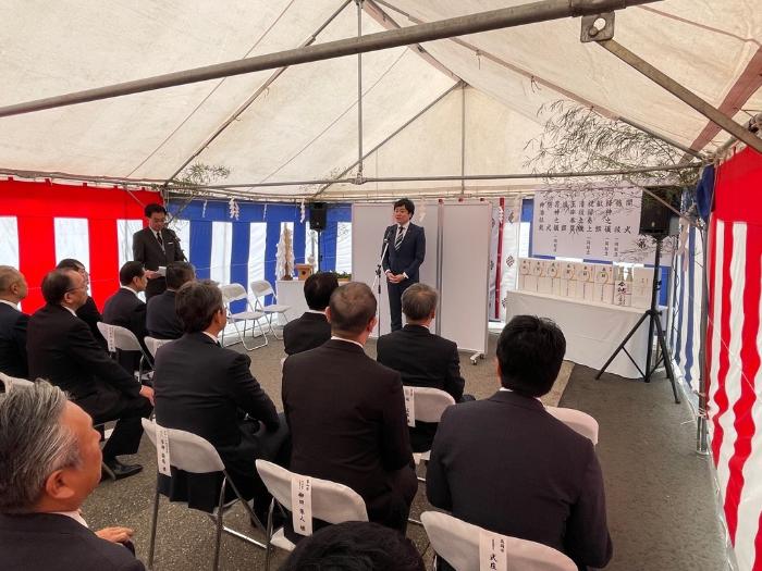 クラシエ株式会社バルク棟建設工事竣工式典での市長祝辞