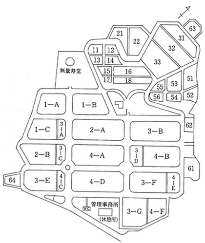 高岡市二上霊苑墓地位置図