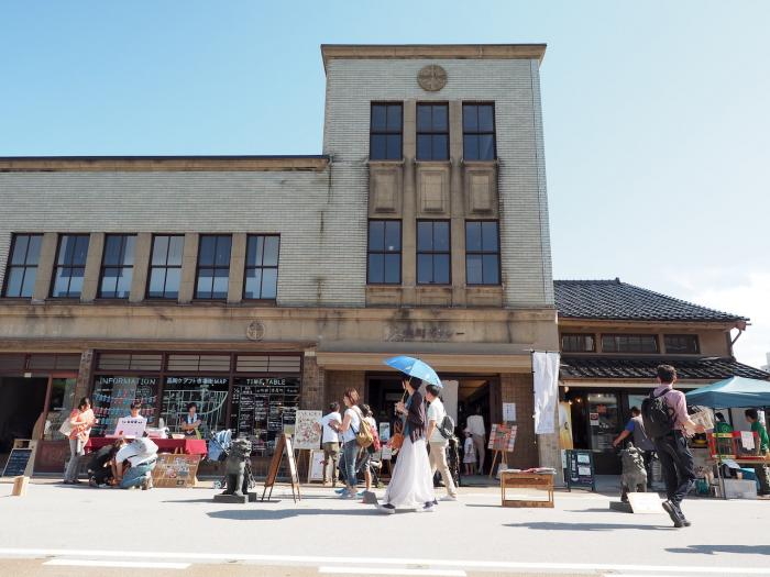 市場街の会場である山町ヴァレー前の写真