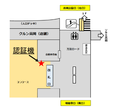 認証機の場所