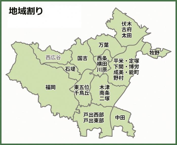 高岡市の全体図