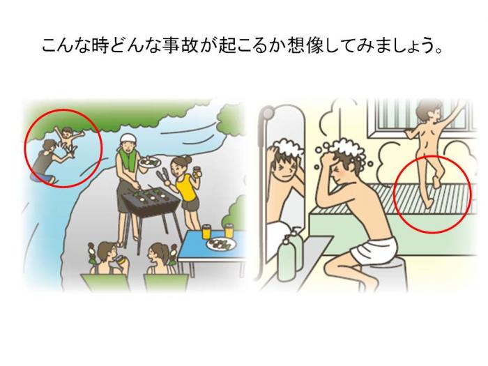事故予防のためのチェックリストと図説で説明しているイラスト 詳細は以下