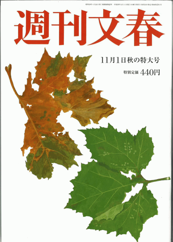 週刊文春 2018年11月1日秋の特大号の表紙