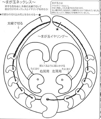 ペーパークラフト「まが玉ネックレス」のサムネイル画像