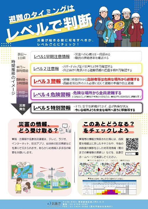 ちらし裏面「令和8年より気象の警報などが大きく変わります」