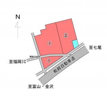 大滝工業団地に並んでいる企業を数字で示した地図