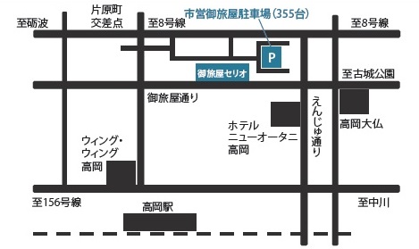 市営駐車場の案内図