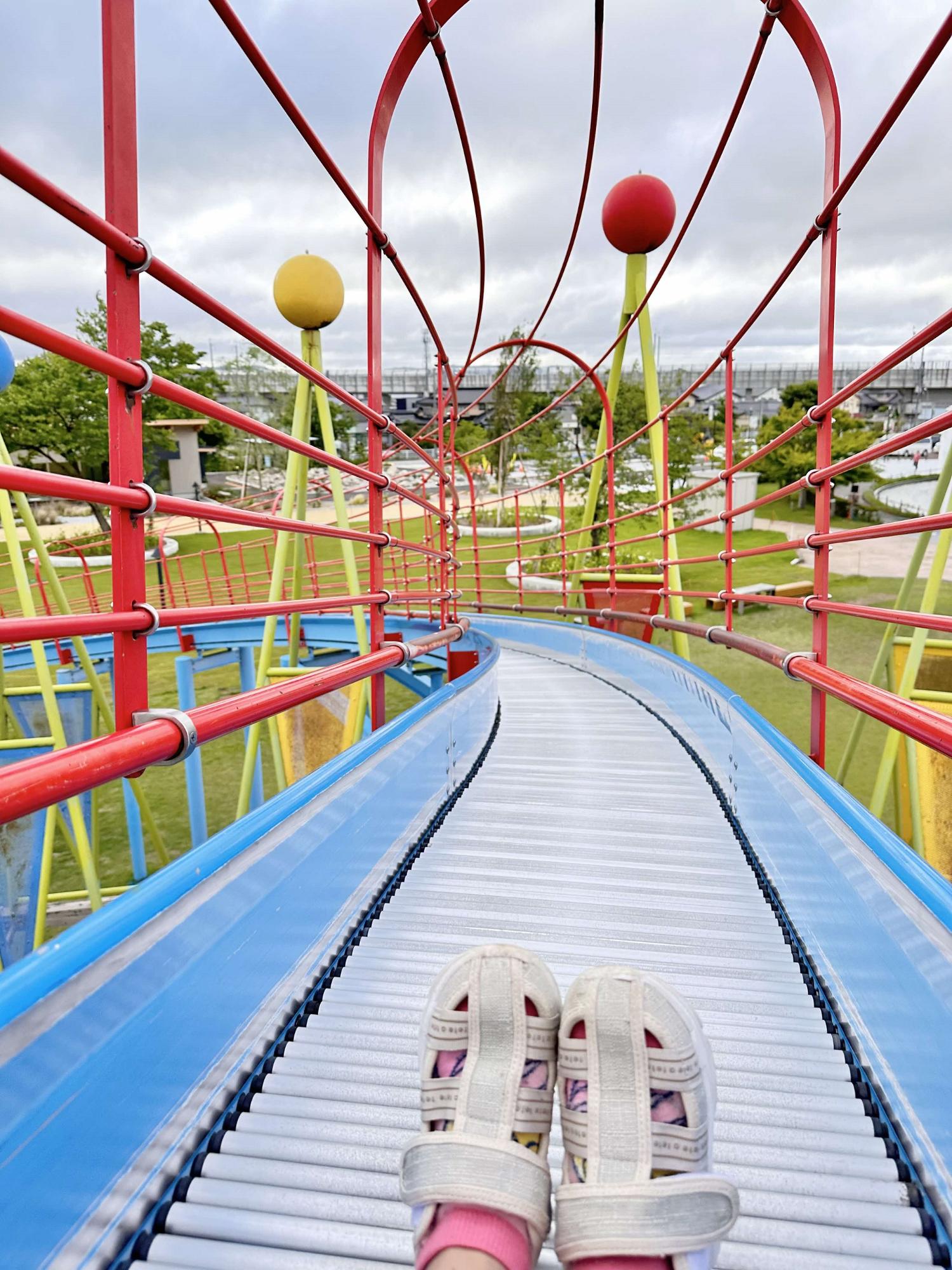 楽しかった滑り台からの風景