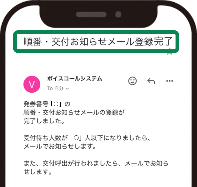 登録完了メールが届きます。
