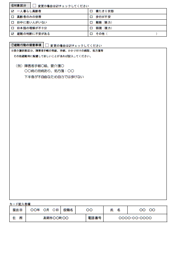 記載例裏面
