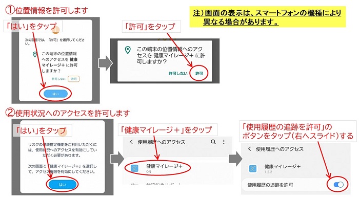 健康マイレージプラス初期設定方法