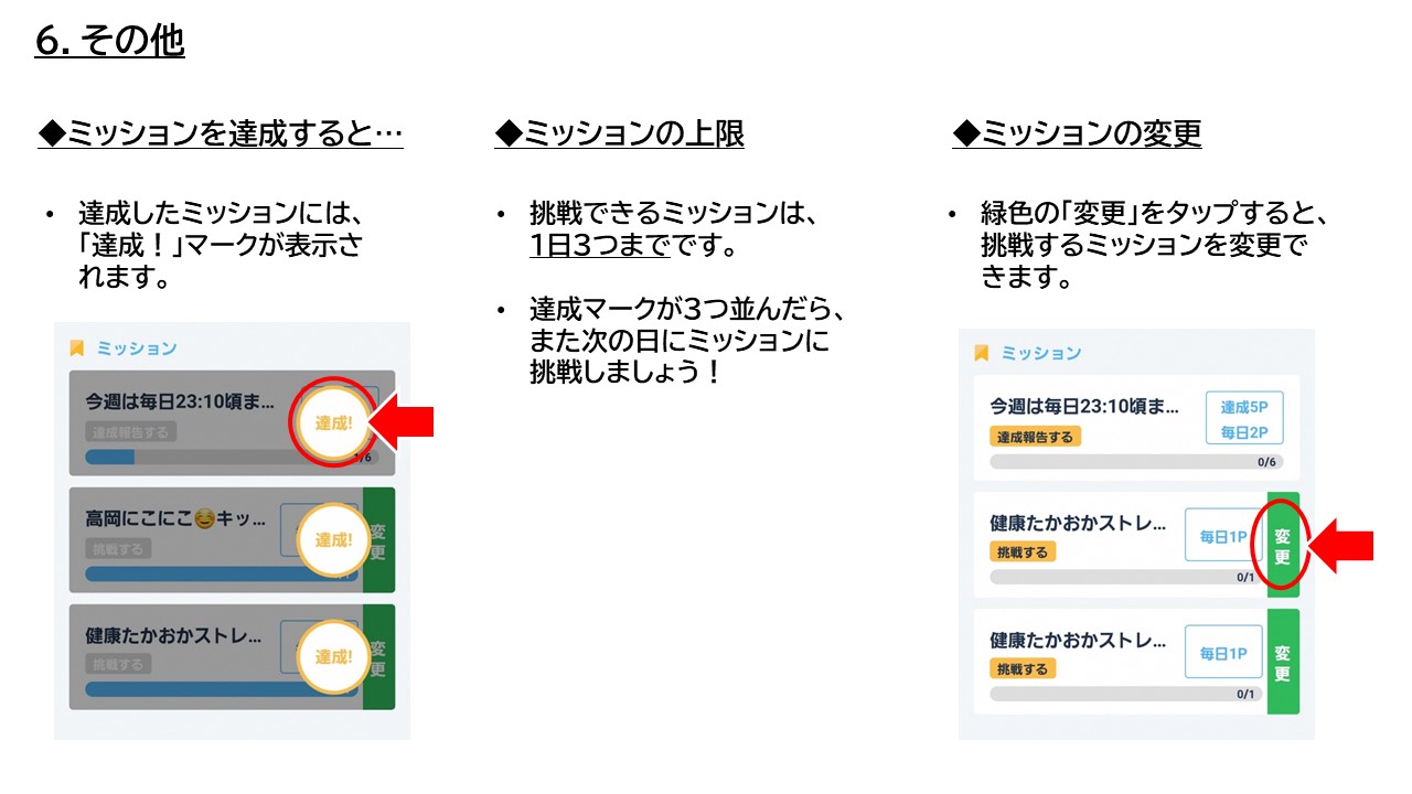 ミッション達成によるポイント獲得方法6