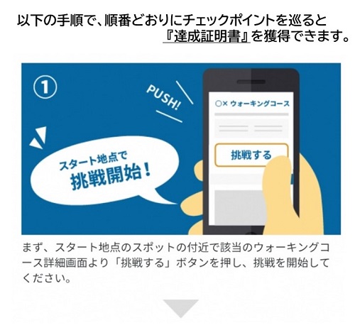 ウォーキングコースを歩く1