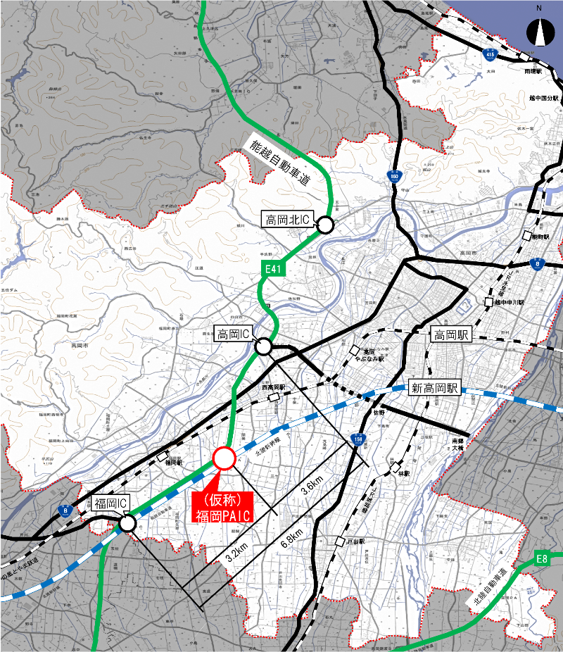 福岡パーキングエリア位置図詳細