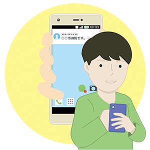 URLを確認する様子