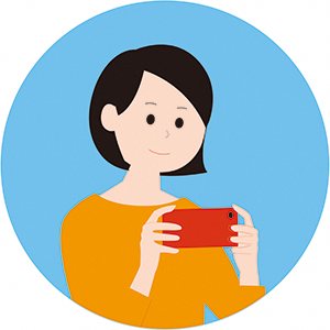 動画を見る様子